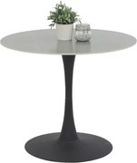 Okrúhly jedálenský stôl Paola, 90 cm, šedá imitácia mramoru%