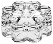 Crystal Bohemia ČTYŘLÍSTEK sklenená dóza 128 mm