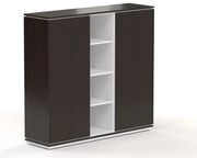 Vysoká skriňa Creator 162,8 x 44,5 x 150,7 cm, biela / wenge