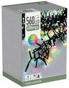 Vonkajšia svetelná reťaz Macaron, 11 m, 560 LED, farby (zelená, oranžová, modrá, ružová), časovač, IP44, 11 m