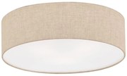 Béžové stropné svietidlo s textilným tienidlom ø 40 cm Thor – Fischer &amp; Honsel