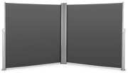 Blumfeldt Bari Doppio 620, dvojitá bočná clona, 6 x 2 m, hliník, antracitová
