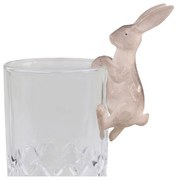 Dekorácia zajačik na pohár Hare Latte - 6*2,5*11 cm