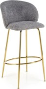 Barová stolička H116, sivá, zlatá