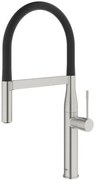 Drezová batéria GROHE Essence New s vyťahovacou sprškou supersteel 30294DC0