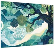Obraz – Zelená koruna stromu života (70x50 cm)
