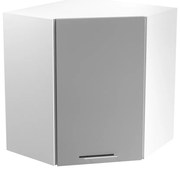 Horná skrinka rohová Vento GN-60/72, biela / sivá