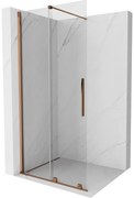 Mexen Velar, posuvné dvere typu Walk-in 70x200 cm, 8mm číre sklo, ružové zlato, 871-070-000-03-60