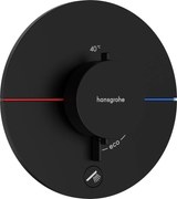 Hansgrohe ShowerSelect Comfort S, termostat pod omietku pre 1 spotrebič a ďalší výtok, čierna matná, HAN-15562670
