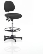 Pracovná dielenská stolička AUGUSTA, výška 650-900 mm, čierna