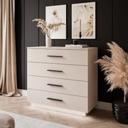 KOMODA MARION 95 cm KAŠMÍR ČIERNE ÚCHYTKY LED