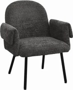 Jedálenská stolička Izabel, tmavo šedá štruktúrovaná látka%