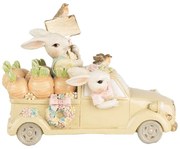 Dekorácia zajačikovia v aute - 16*8*12 cm