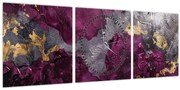 Obraz - Textúrovanie abstrakcie (s hodinami) (90x30 cm)