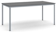 Jedálenský stôl, 160x80 cm, tmavo sivá podnož, grafit