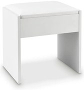 Taburet biely ku kozmetickému stolíku 42 cm s čalúnením