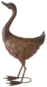 Záhradná kovová figúrka Goose, 60x33 cm, hnedá