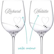 Poháre na víno k výročiu Diamante Romance 2 ks