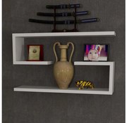 SADA 2x Nástenná polica JENIKA biela