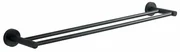 AQUALINE SB211 Samba dvojitý držiak uterákov, 60 cm, čierna
