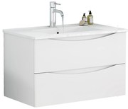 Závesná skrinka pod umývadlo Houseland Nirela 80 cm biela