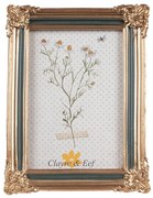 Čierno - zlatý fotorámik s ornamentmi - 13*2*18 cm / 10*15 cm