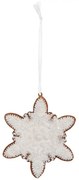 Závesná dekorácia perníková vločka Frosted Ginger - 9*1*10 cm