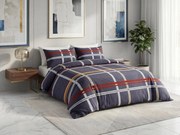 Obliečky z mikrovlákna TARTAN tmavomodré Rozmer obliečky: 2 ks 70 x 80 cm | 160 x 200 cm