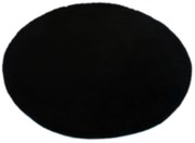 ROUTNER Kúpeľňová predložka COTTON Čierna 20103 - Čierna / Kruh Ø 90 cm 20103