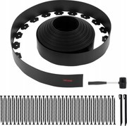 Vevor Trávnikový plastový obrubník čierny 2000x10 cm vhodný do záhrad