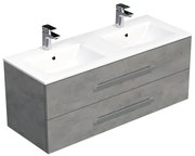 Kúpeľňová skrinka s umývadlom SAT Cube Way 120x53x46 cm betónová podložka CUBE461202BEMOD