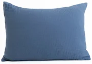Mušelínová obliečka na vankúš 50 × 70 cm – Alexia námornícka modrá