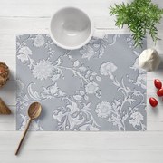 Biante Dekoračné prestieranie na stôl PM-046 Zámocké kvety na svetlo sivom 30x40 cm