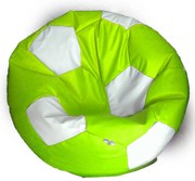 Sedací vak zeleno biela futbalová lopta TiaHome