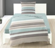 Bierbaum obliečka bavlnený satén 6699 Stripe Mint 140x200/70x90 cm
