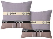 Sada 2 ks dekoračných obliečok na vankúš DANIELA 45x45 cm, béžová