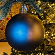 DECOLED Plastová guľa, 30 cm, sivá, matná