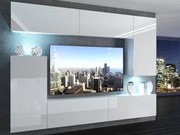 Obývacia stena 250 cm Belini biely lesk Imperium8 IMP 8/5/W/W/0/0