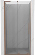 Mexen Velar L, posuvné sprchové dvere do otvoru 110 cm, 8mm číre sklo, medená matná, 871-110-003-01-65