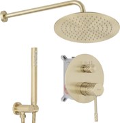 Rea Lungo Diamond, podomietková sprchová súprava + BOX, zlatá matná, REA-P9665