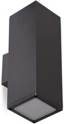 Vonkajšie nástenné svietidlo 2xGU10/35W/230V IP54 hranatý čierna