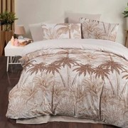 Obliečky bavlnené Hawai hnedé 200x140cm+90x70cm TiaHome