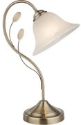 GLOBO 69007-1T POSADAS stolná lampa 1xE27 antická mosadz, alabastrová