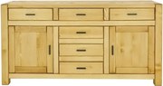 Široká komoda so 6 zásuvkami a dvierkami, 180x50x90 cm