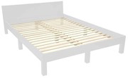 Svetlosivá dvojlôžková posteľ z bukového dreva s roštom 140x200 cm Dabi – Ragaba