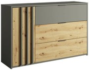 Komoda Rimini 1d3sz Šedá/Dub Artisan
