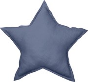 Ľanový vankúš hviezda džínsová 50 cm