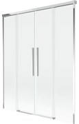 Mexen Rox, 2-krídlová posuvná vaňová zástena 140 x 150 cm, 8mm číre sklo, chrómový profil, 8C9-140-002-01-00