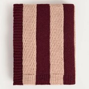 Deka RUDENS pruhovaná bordová 752438