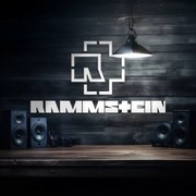 DUBLEZ | Nalepovacie drevené logo - Rammstein